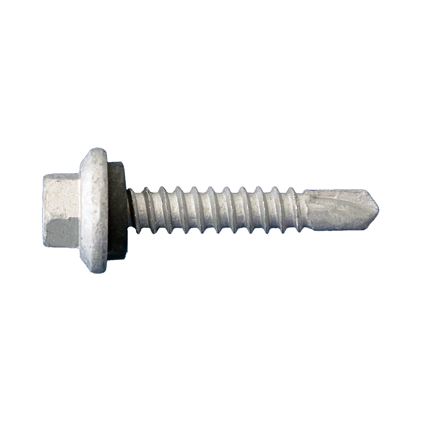 #14 x 1-1/4" Self-Drilling Metal Screw w/Washer, Hex Head - Dagger-Guard Coating, Pkg 1500