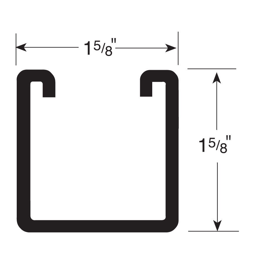 15/8" x 15/8" Solid Strut Channel 20 ft. Plain Fasteners Plus