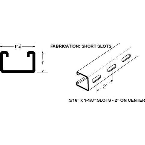 Flextrut FS-400 Short-Slot Slot Channel Drawing