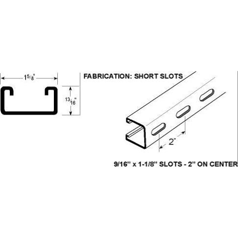 Flextrut FS-500 Short Slot Channel Drawing With Dimensions