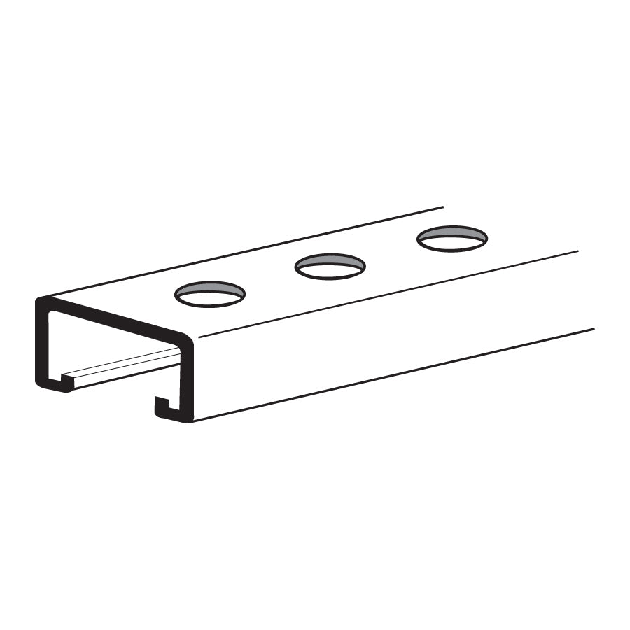 Flextrut FS-500 Slot Channel With Holes Drawing Without Dimensions