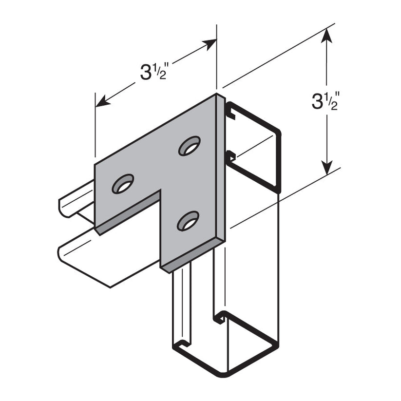 3-Hole Corner Plate Flat L - Electro-Galvanized – Fasteners Plus