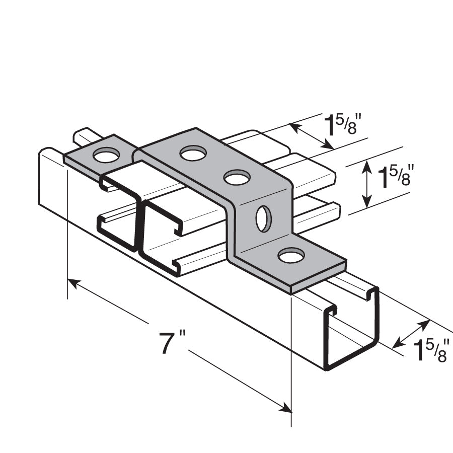 Flexstrut FS-5317 U Fitting Drawing With Dimensions