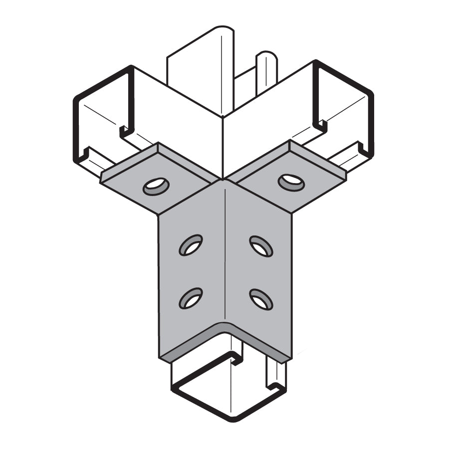 Flexstrut FS-5518 2-Way Channel Wing Connector Drawing