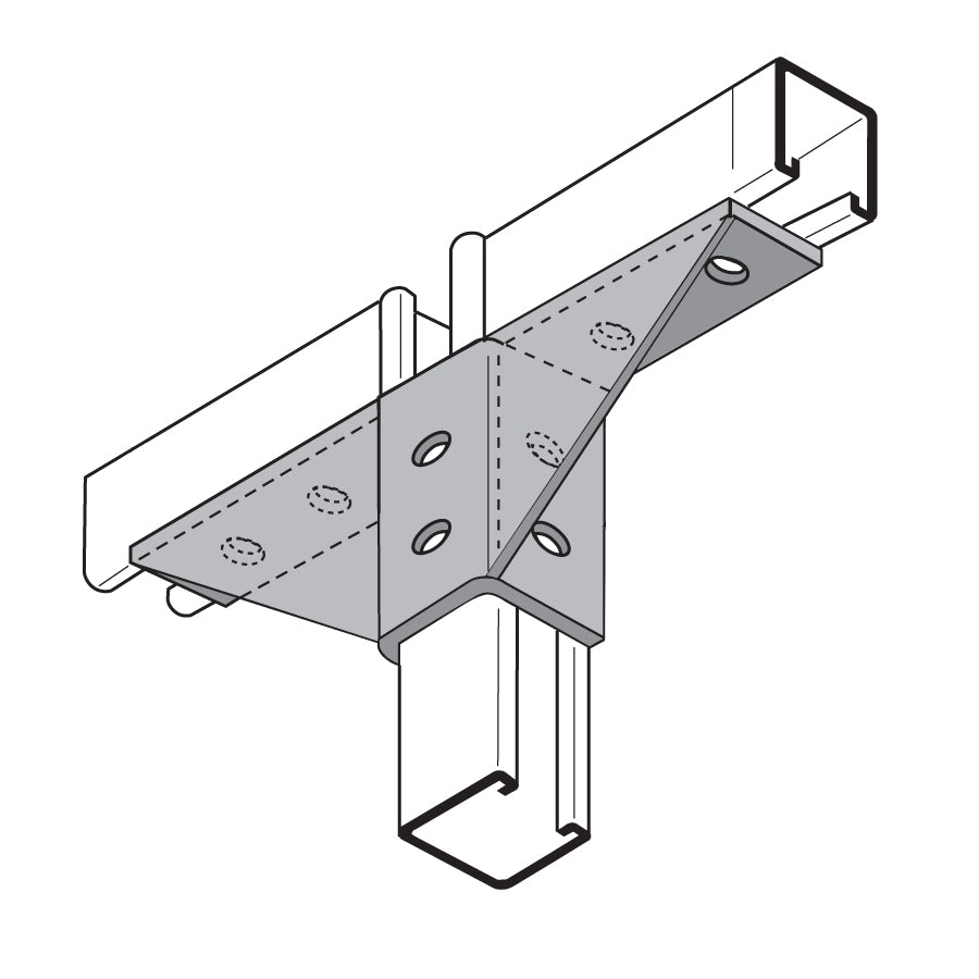 Flexstrut FS-5528 2-Way Channel Connector Drawing