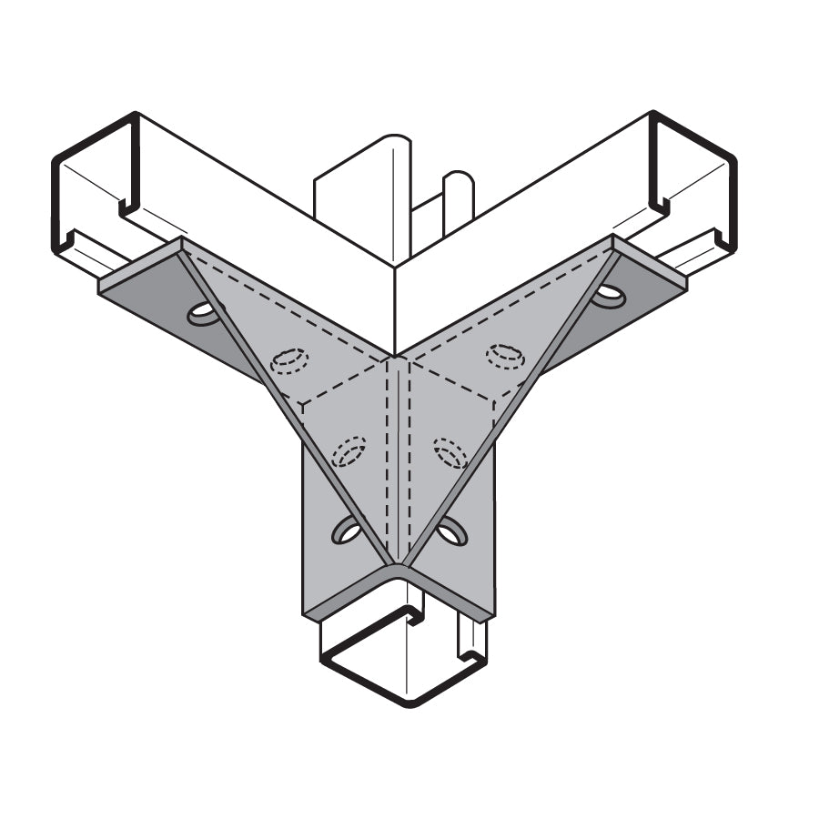 Flexstrut FS-5529 2-Way Channel Connector Drawing