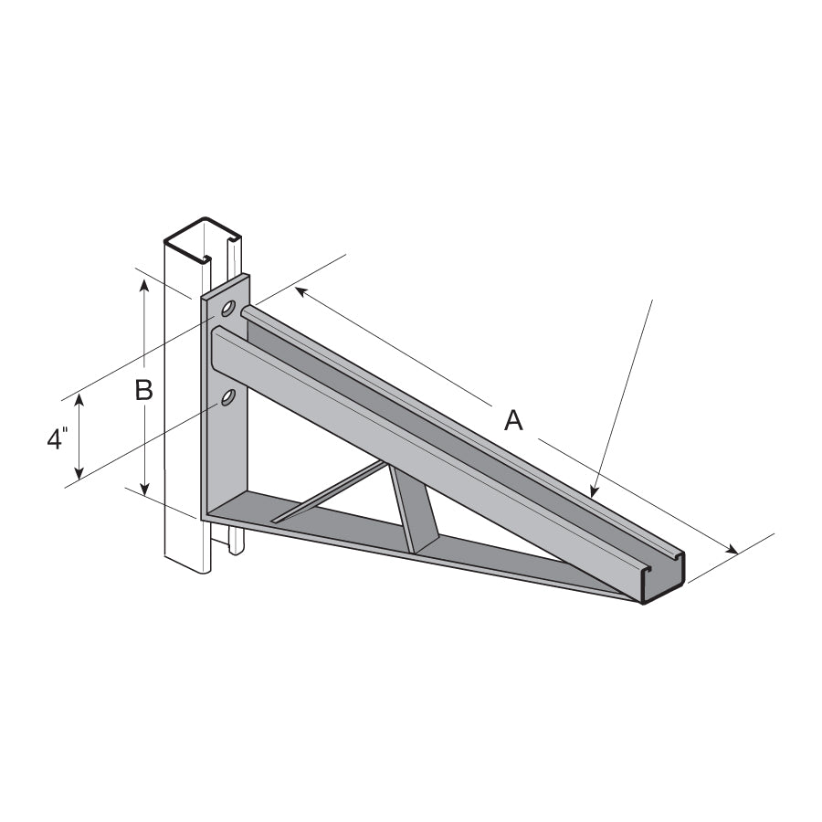 Flexstrut FS-5638 Channel Bracket Drawing With Dimensions