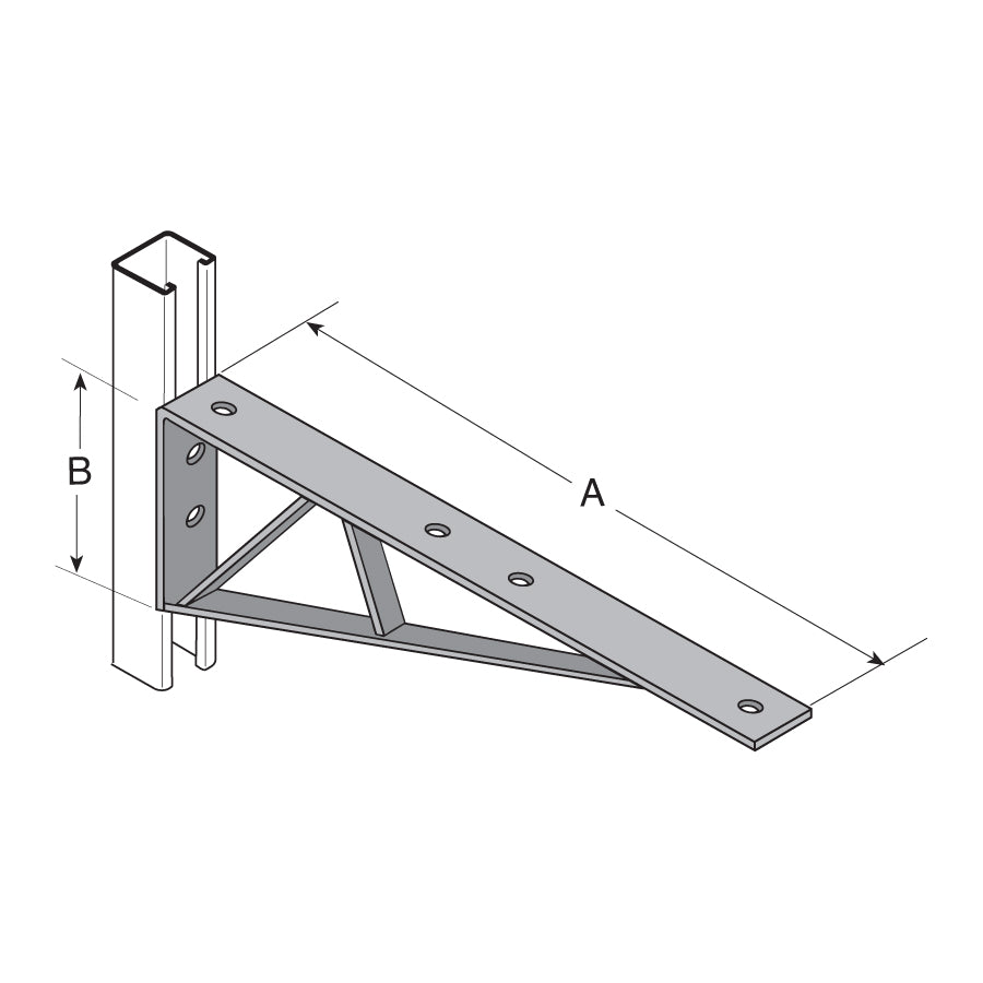 Flexstrut FS-5639 Flat Top Channel Bracket Drawing With Dimensions