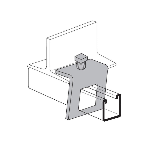 Window Beam Clamp for FS-200 Channel w/ set screw - Electro-Galvanized ...