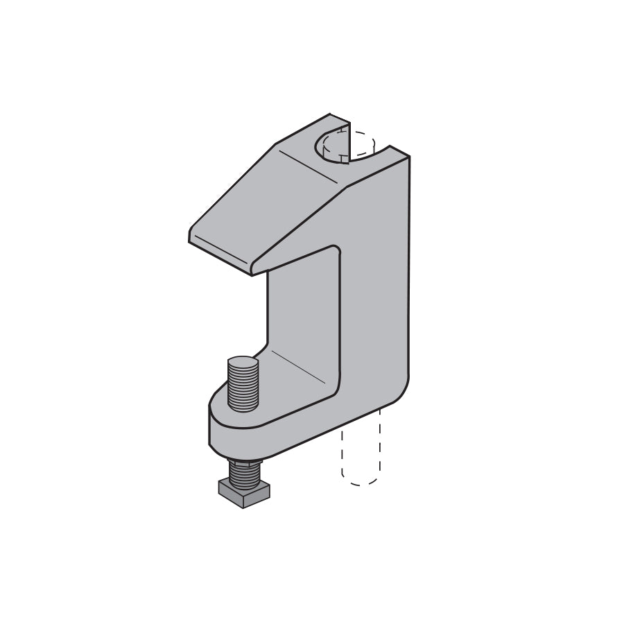 Flexstrut FS-5711 C Clamp W/Lock Nut Drawing