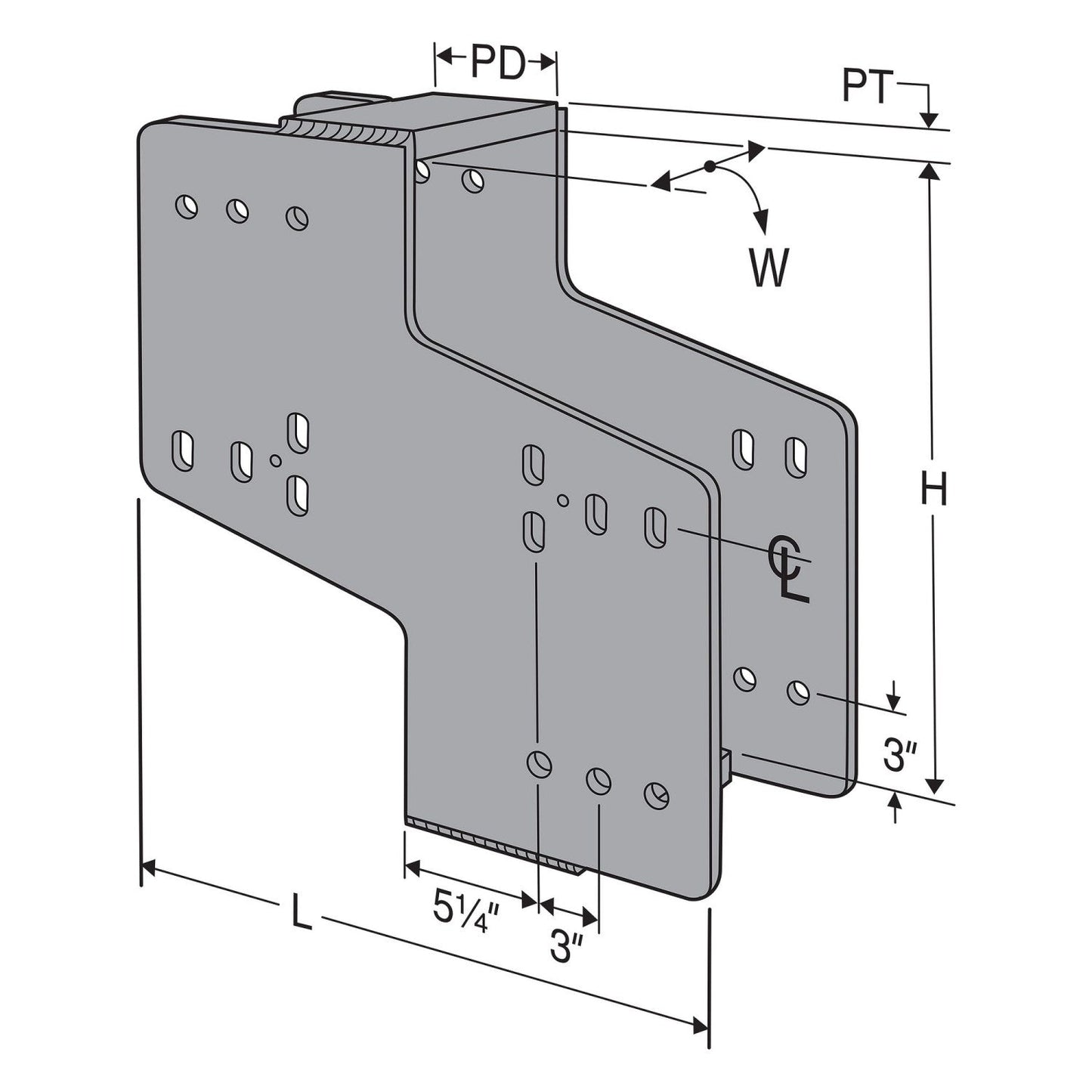 Simpson HC4C3TA Hinge Connector