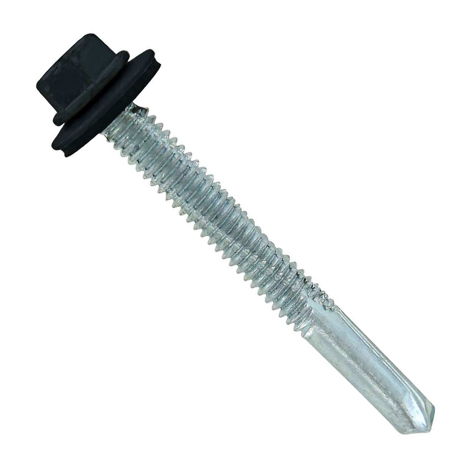 #1224 x 2 inch HG Steelbinder Metal Roofing Screw Black Pkg 250