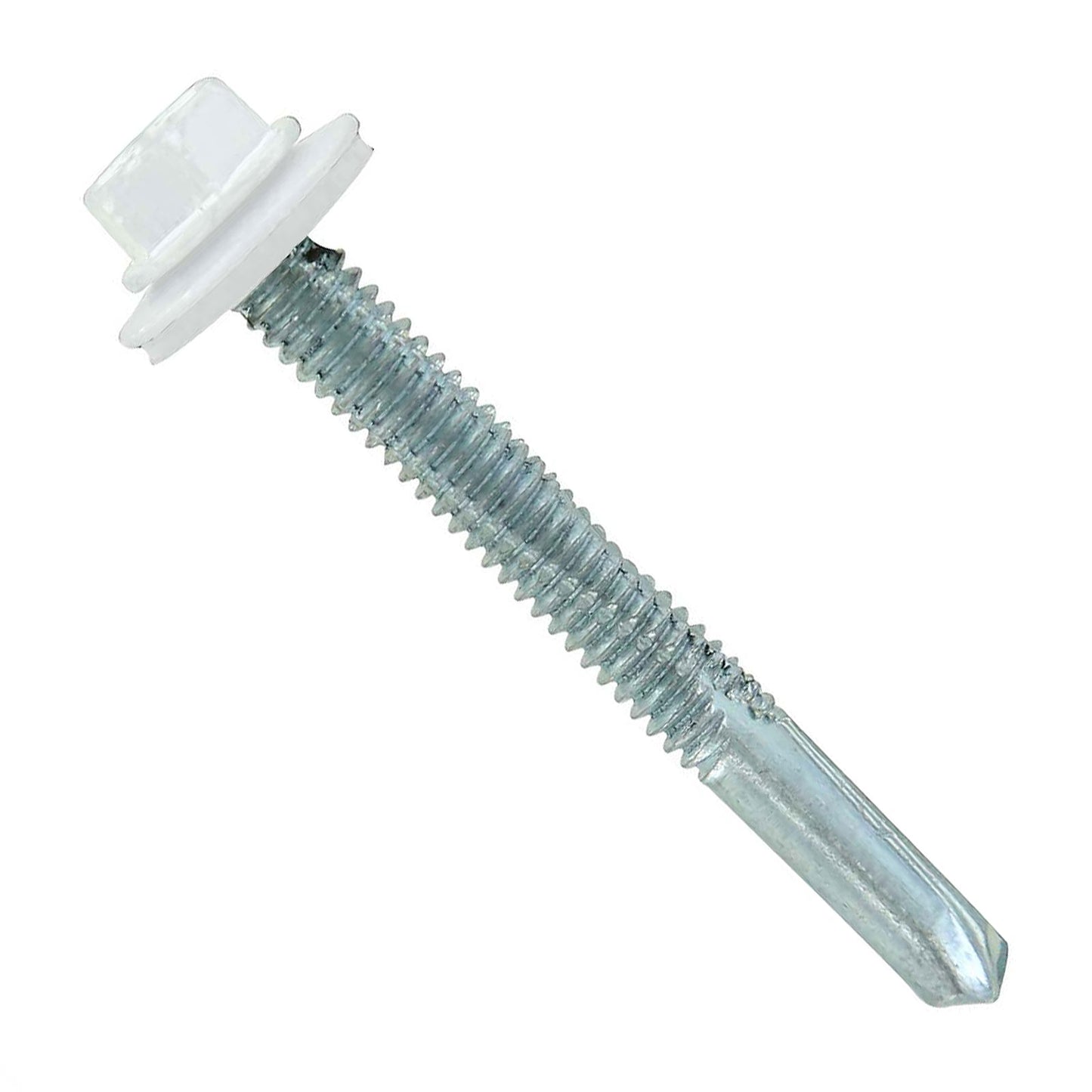 #1224 x 2 inch HG Steelbinder Metal Roofing Screw Bright White Pkg 250