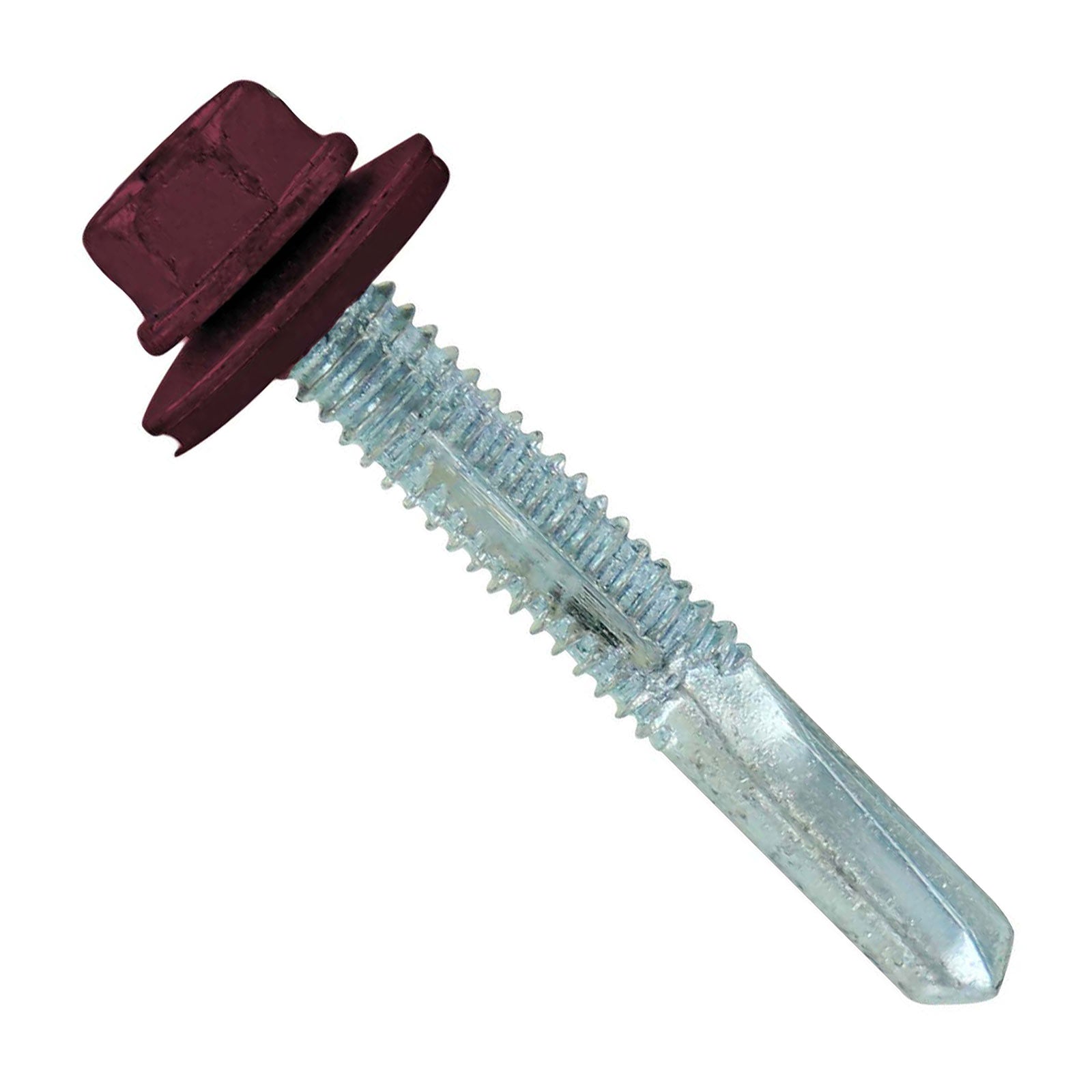 #1224 x 112 inch HG Steelbinder Metal Roofing Screw Burgundy Pkg 250