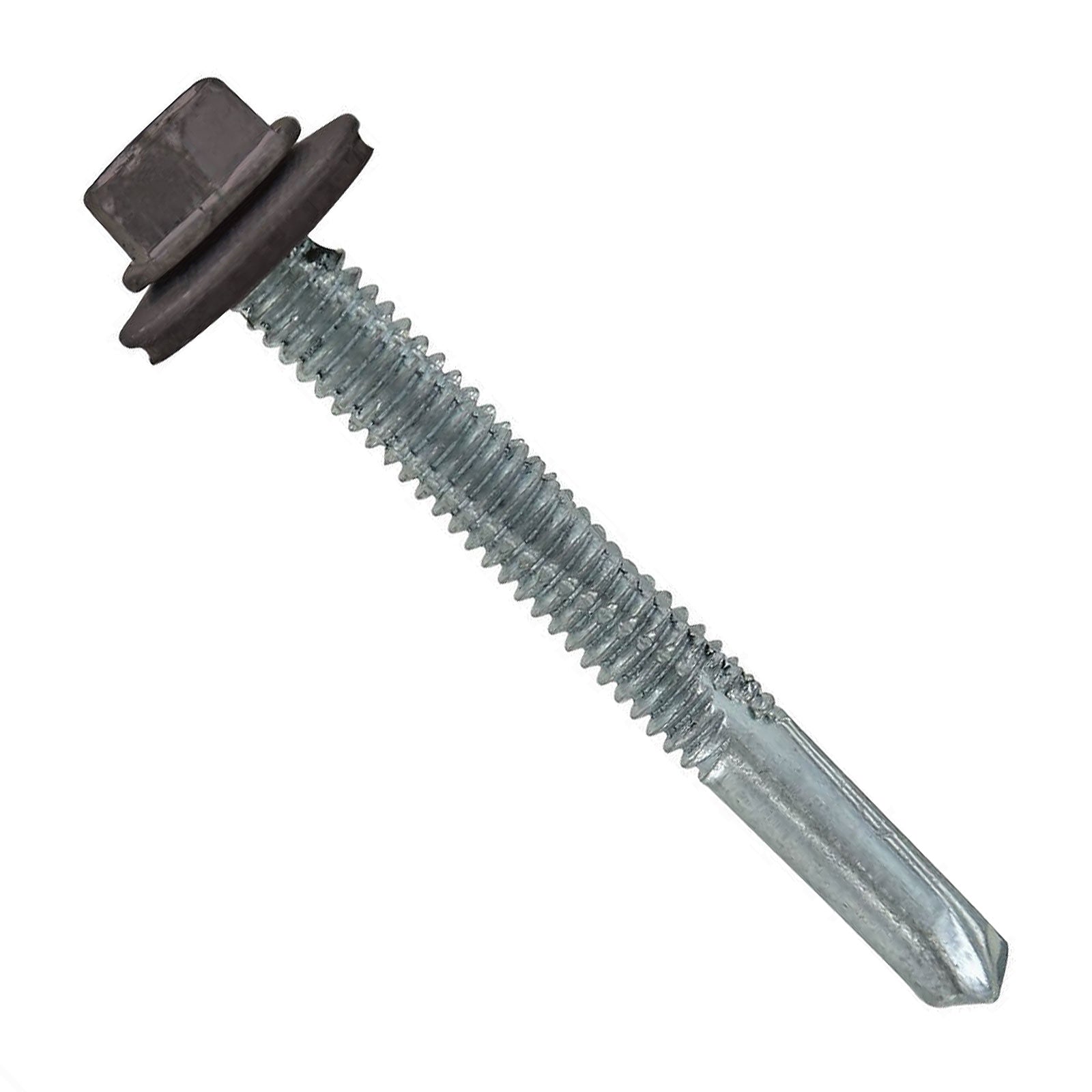 #1224 x 2 inch HG Steelbinder Metal Roofing Screw Charcoal Gray Pkg 250