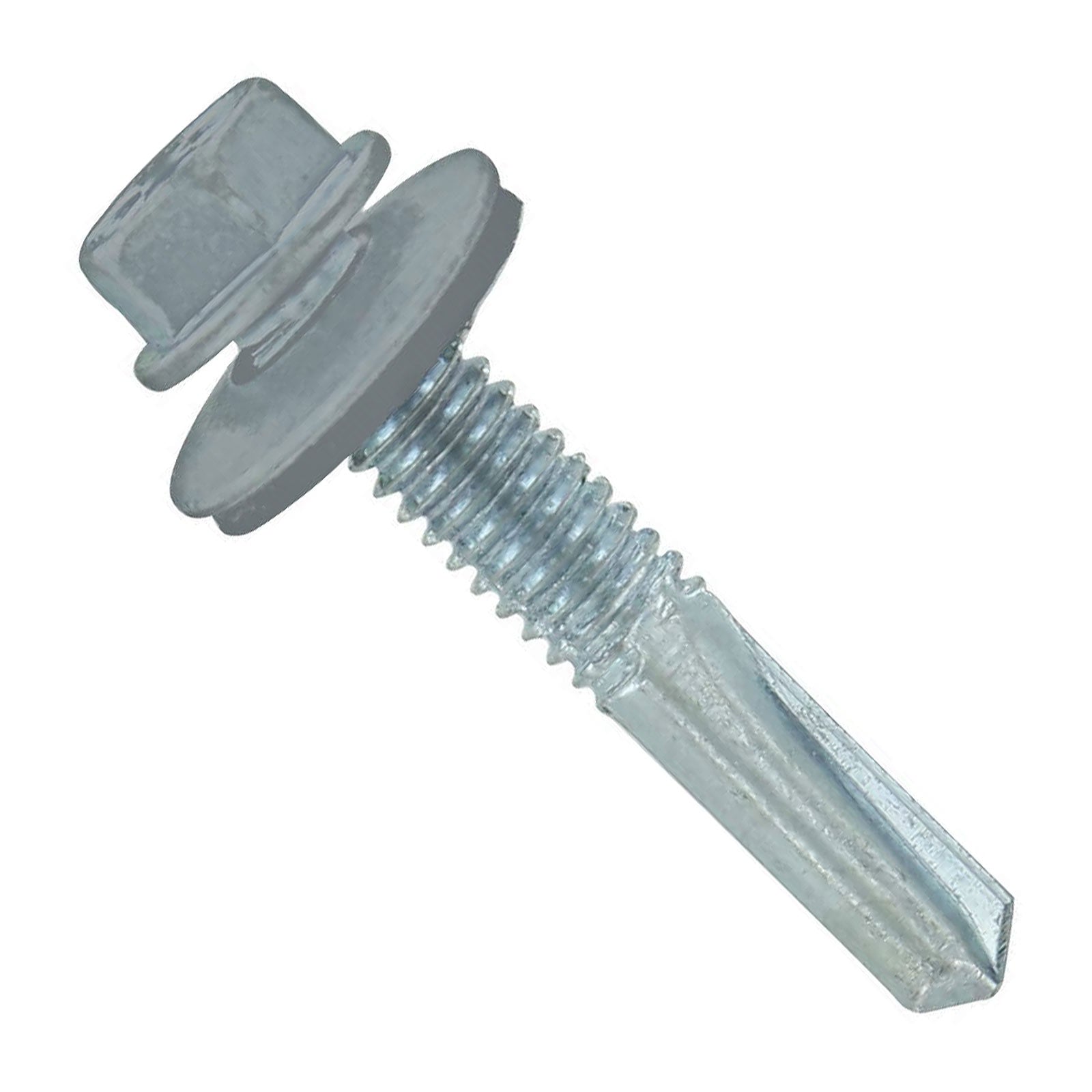 #1224 x 114 inch HG Steelbinder Metal Roofing Screw Light Gray Pkg 250 image 1 of 2