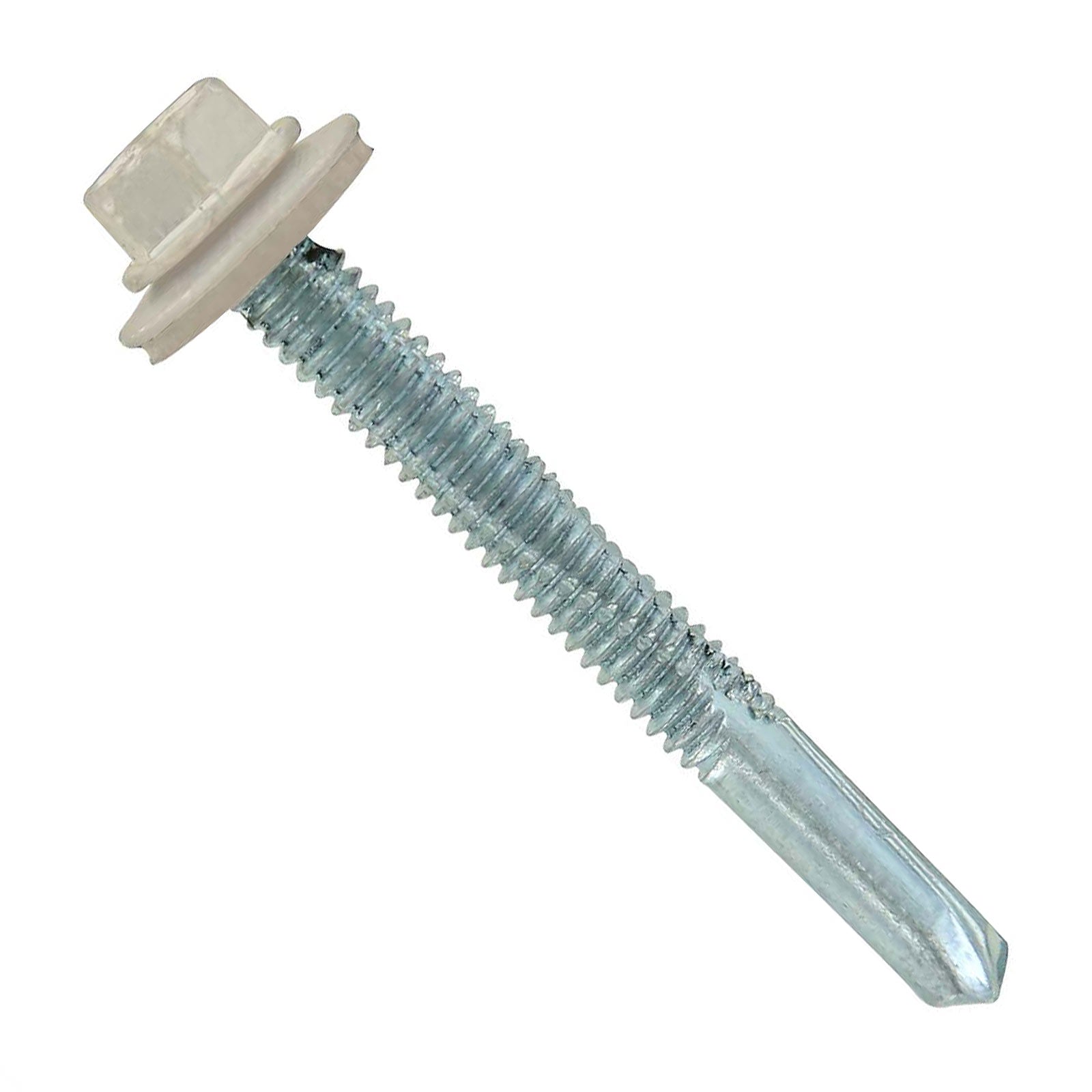 #1224 x 2 inch HG Steelbinder Metal Roofing Screw Light Stone Pkg 250