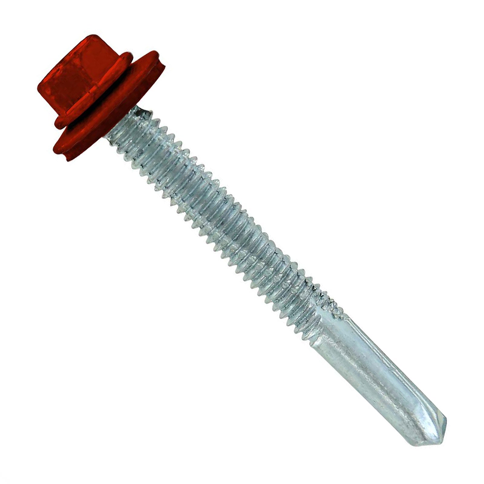 #1224 x 2 inch HG Steelbinder Metal Roofing Screw Rustic Red Pkg 250