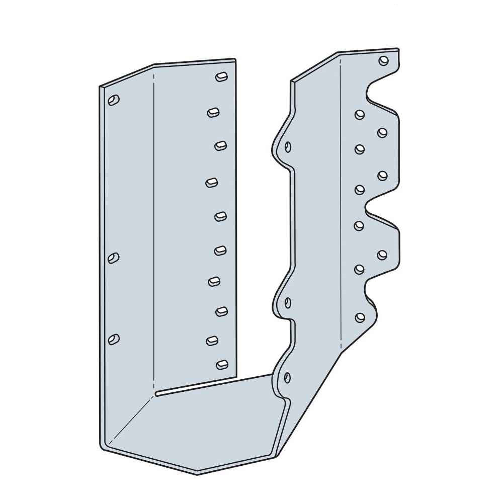 Simpson HSULC2102Z Double 2x10 Concealed Flange Joist Hanger Skewed Left Zmax Finish