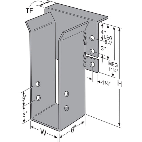 Simpson LEG5 Beam and Glulam Top-Flange Hanger – Fasteners Plus