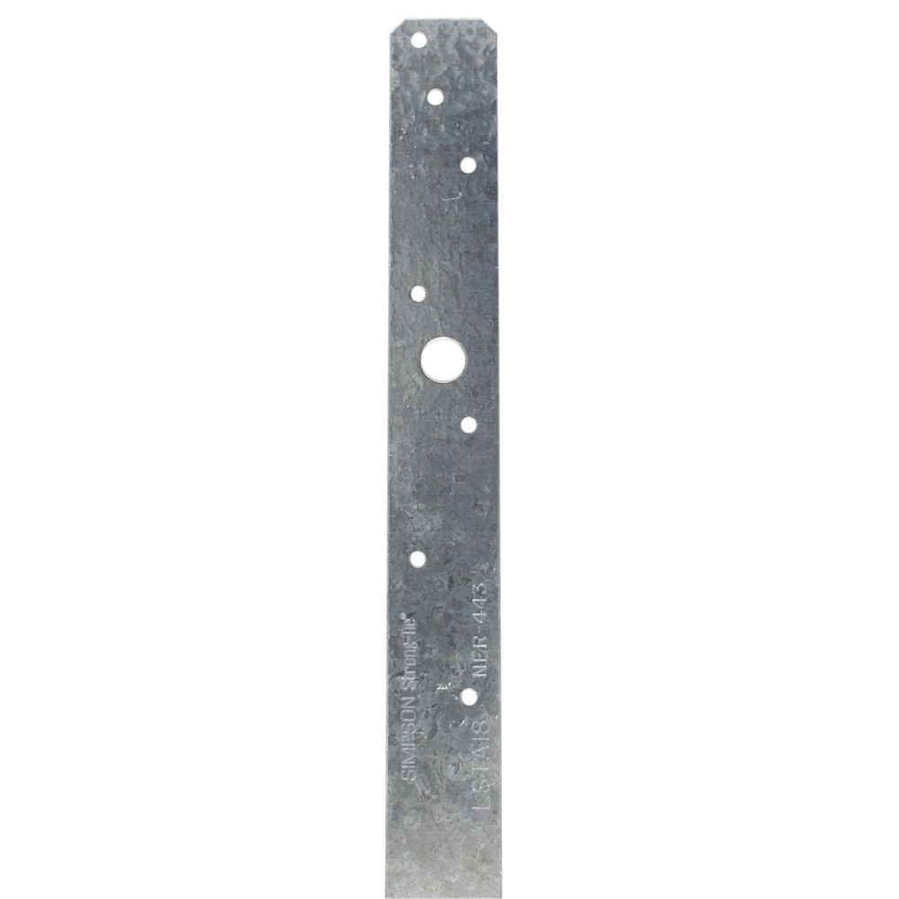 Simpson LSTA18 18 inch 20 Gauge Strap Tie G90 Galvanized