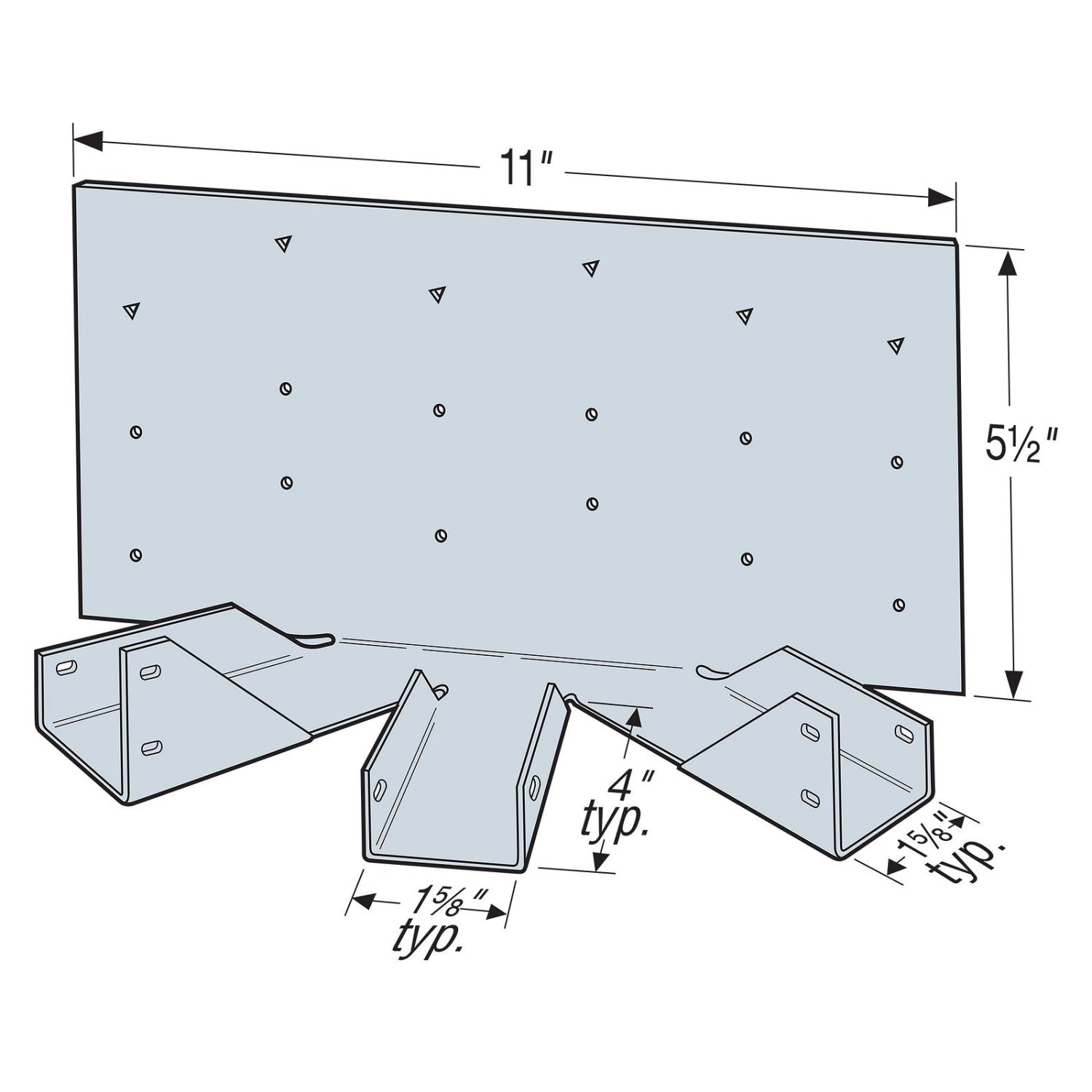 LTHMA Light-Duty Multiple-Truss Hanger - callout