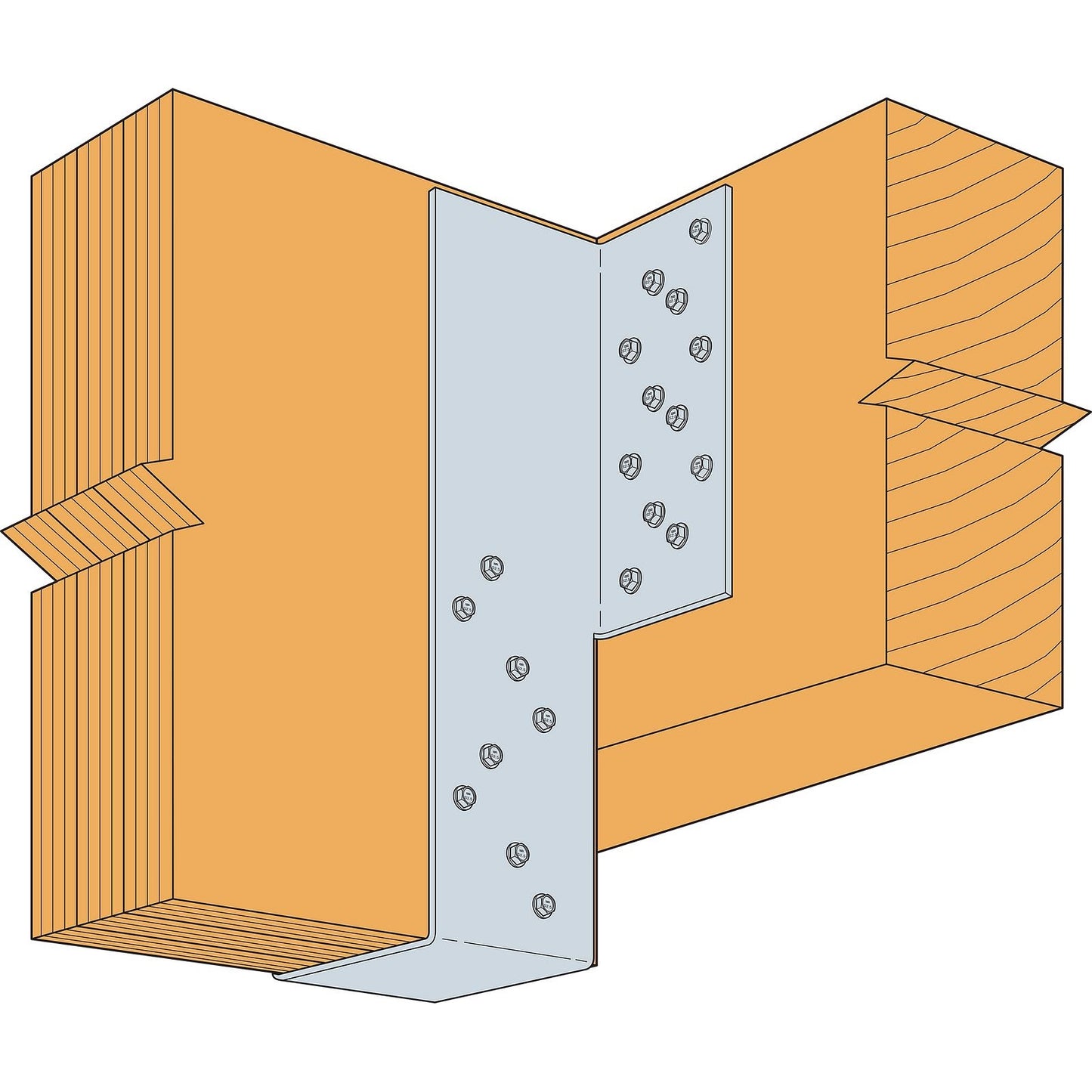 Simpson MGU Medium Capacity Girder Hanger, G90 Galvanized