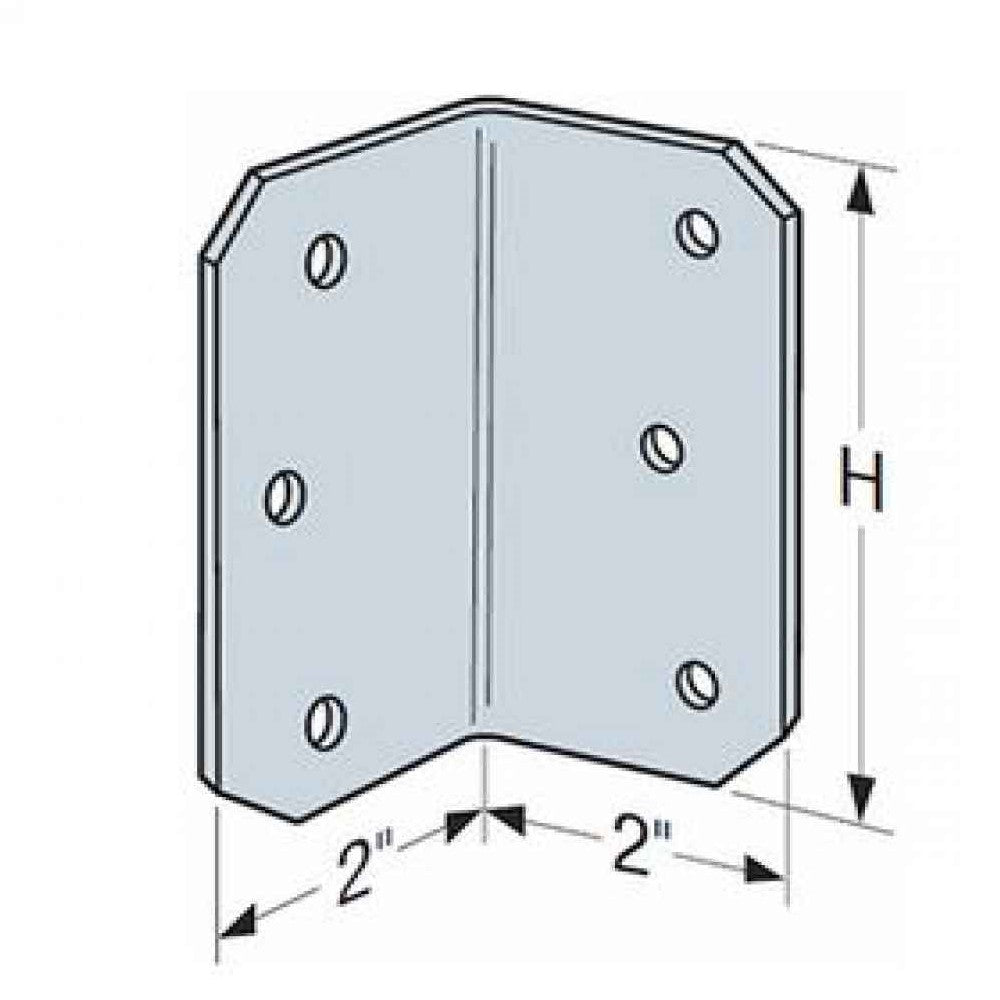 Simpson ML24Z 2 inch x 4 inch Medium L Angle Zmax Finish image 4 of 4