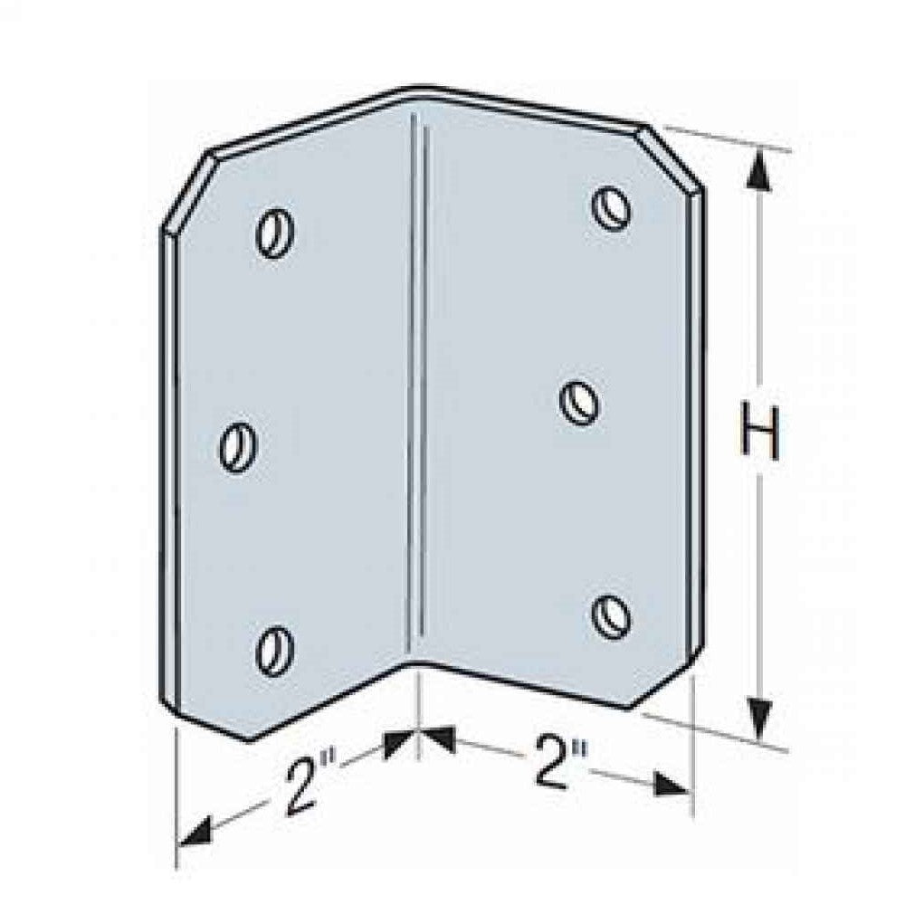 Simpson ML26Z 2 inch x 6 inch Medium L Angle Zmax Finish image 4 of 4