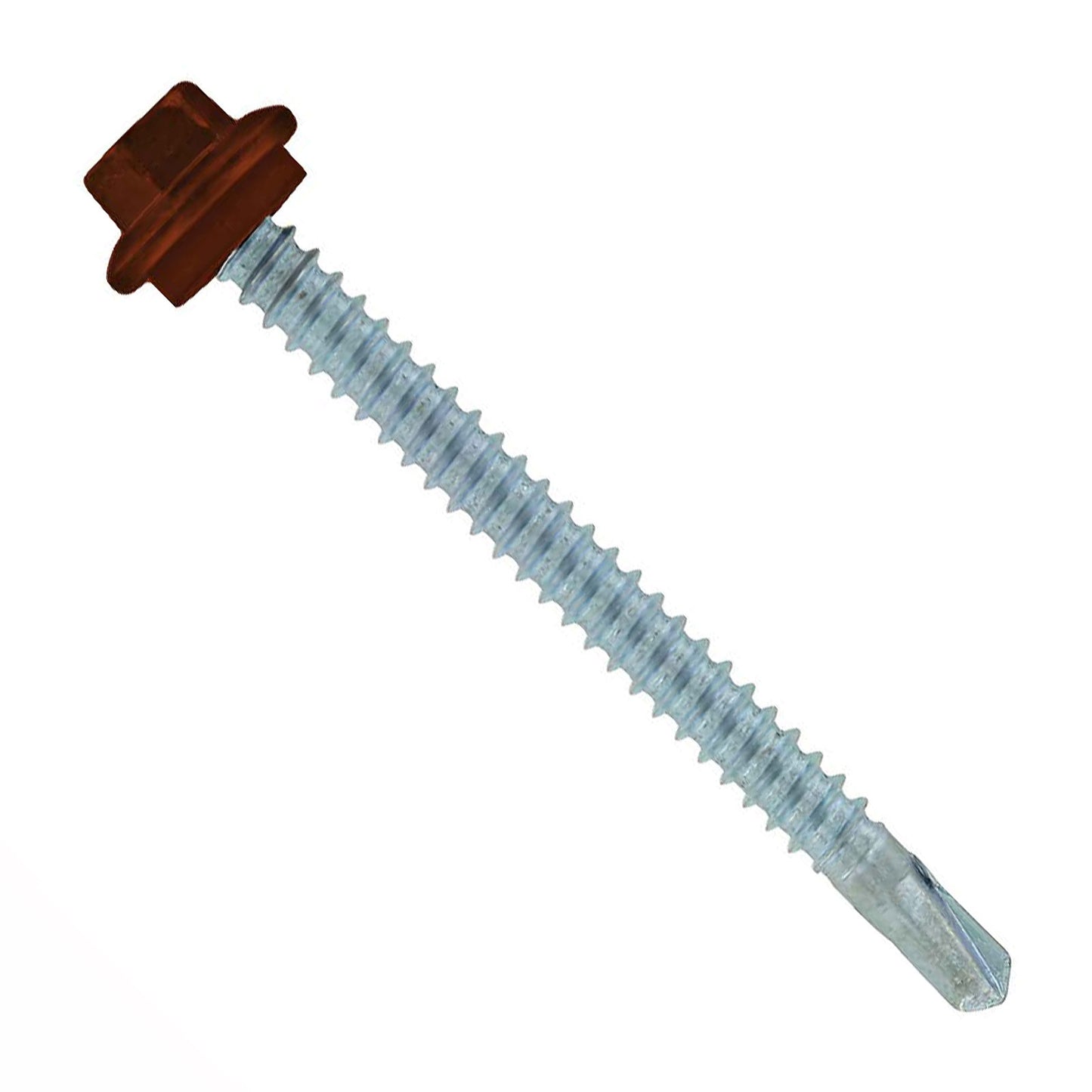 #12 x 212 inch Maxx Steelbinder Metal Roofing Screw Brown Pkg 250