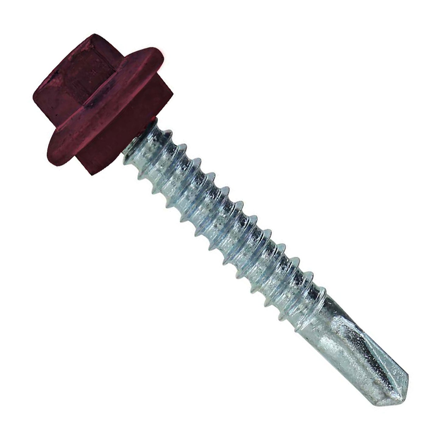 #12 X 112 inch Maxx Steelbinder Metal Roofing Screw Burgundy Pkg 250