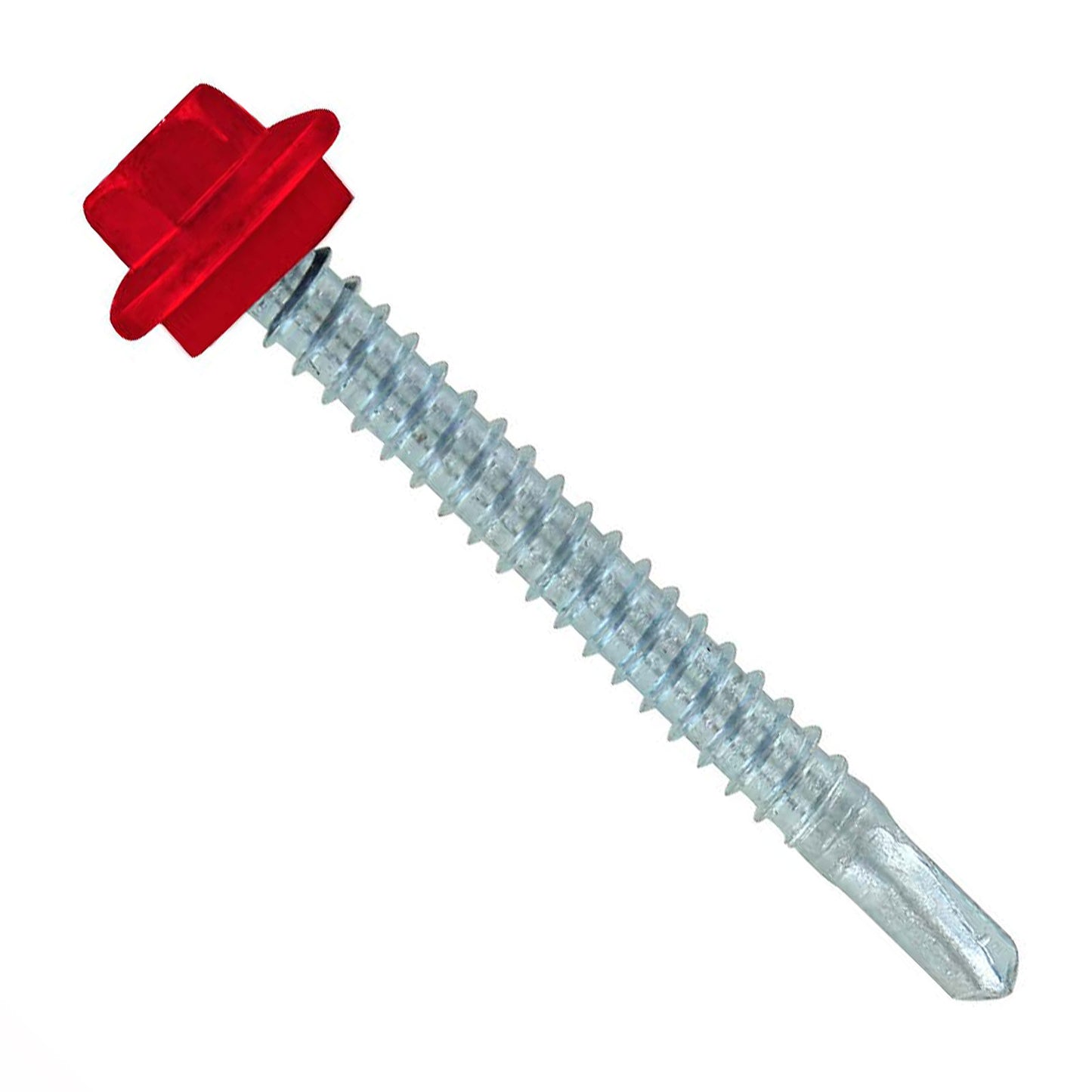 #12 x 2 inch Maxx Steelbinder Metal Roofing Screw Crimson Pkg 250