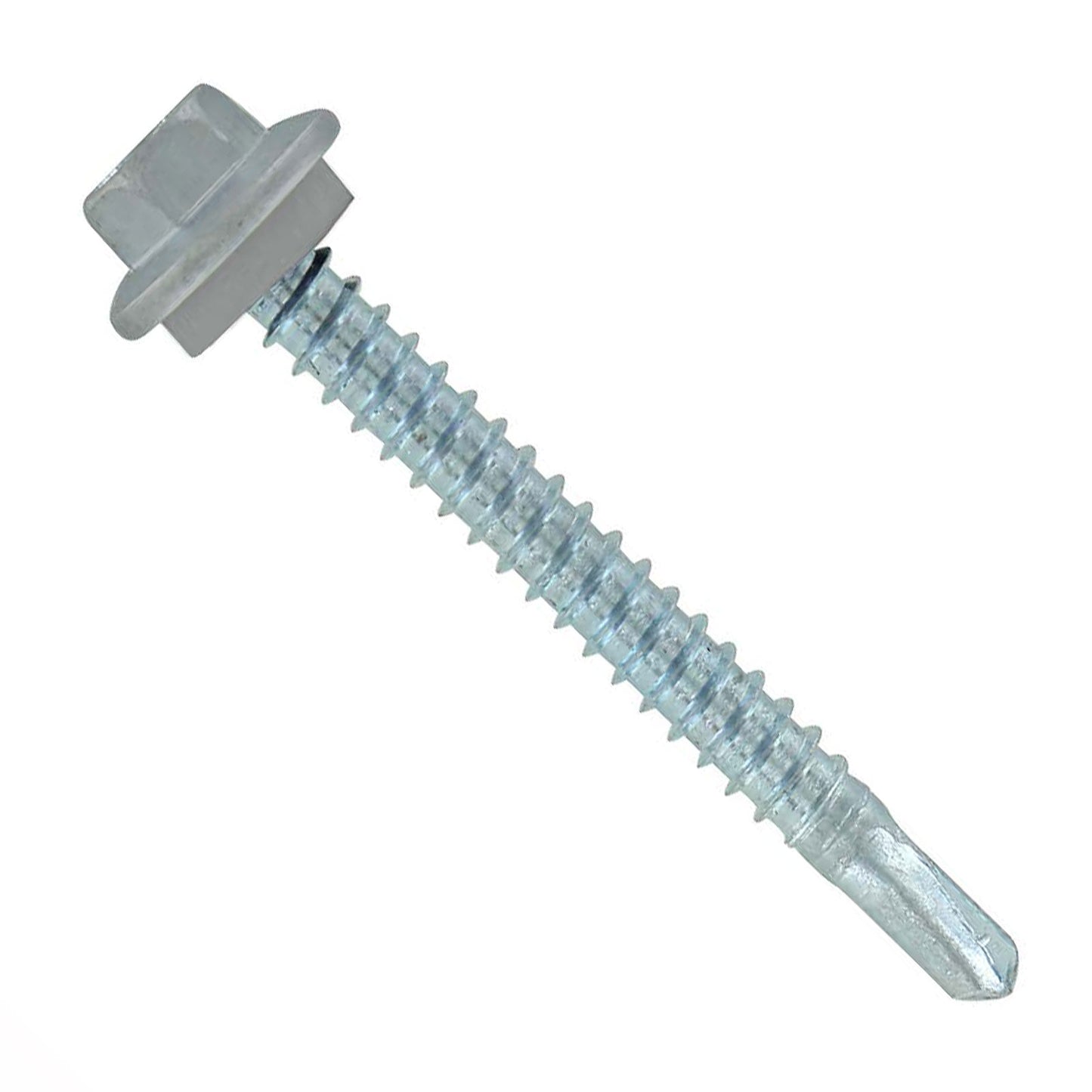 #12 x 2 inch Maxx Steelbinder Metal Roofing Screw Light Gray Pkg 250