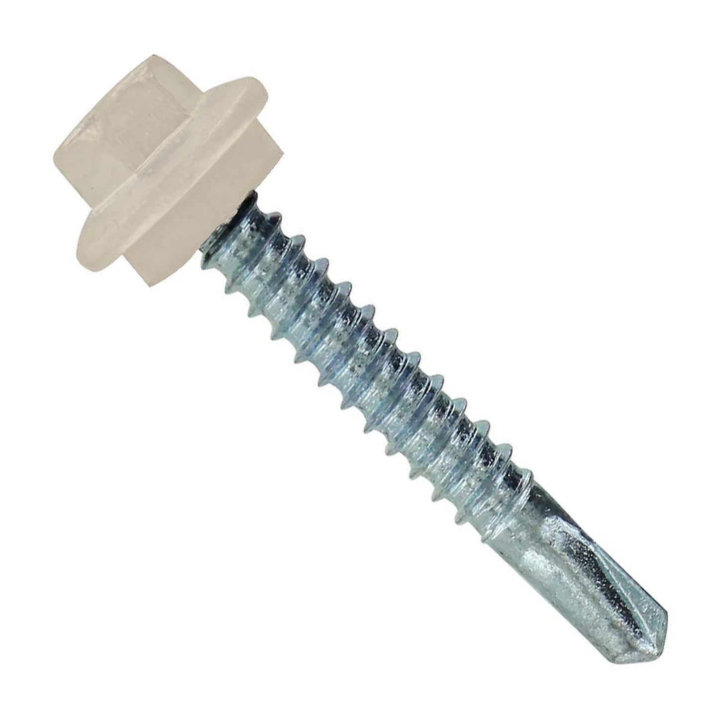 #12 X 112 inch Maxx Steelbinder Metal Roofing Screw Light Stone Pkg 250