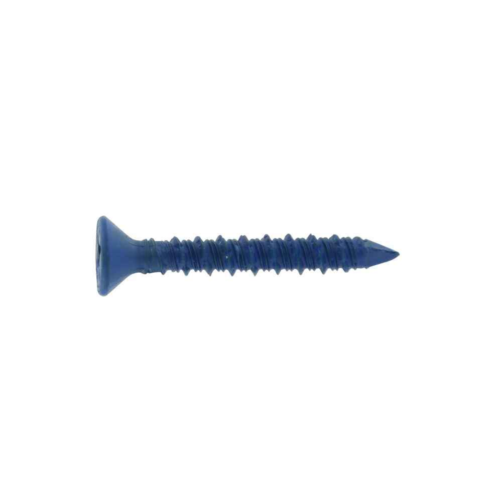 3/16" x 1-3/4" Tapcon Blue Flat Head Concrete Screw, T-25 Star Drive, Pkg 100