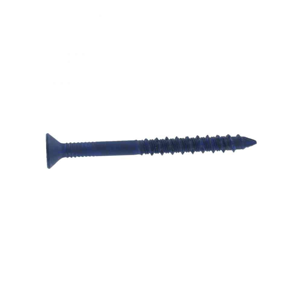 3/16" x 2-1/4" Tapcon Blue Flat Head Concrete Screw, T-25 Star Drive, Pkg 100