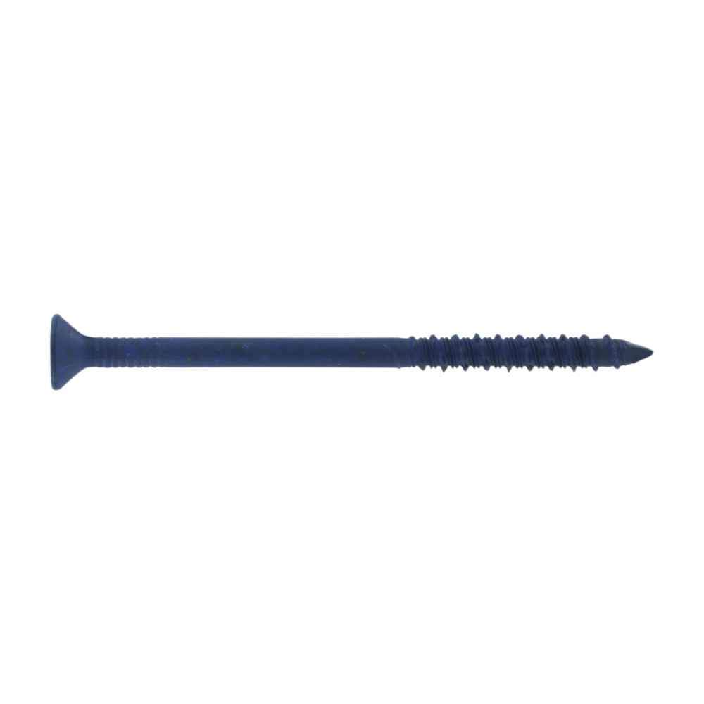 3/16" x 3-1/4" Tapcon Blue Flat Head Concrete Screw, T-25 Star Drive, Pkg 100