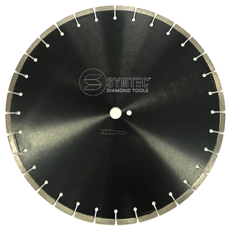 Syntec Premium Green Concrete/Asphalt Segmented Diamond Blade - Black