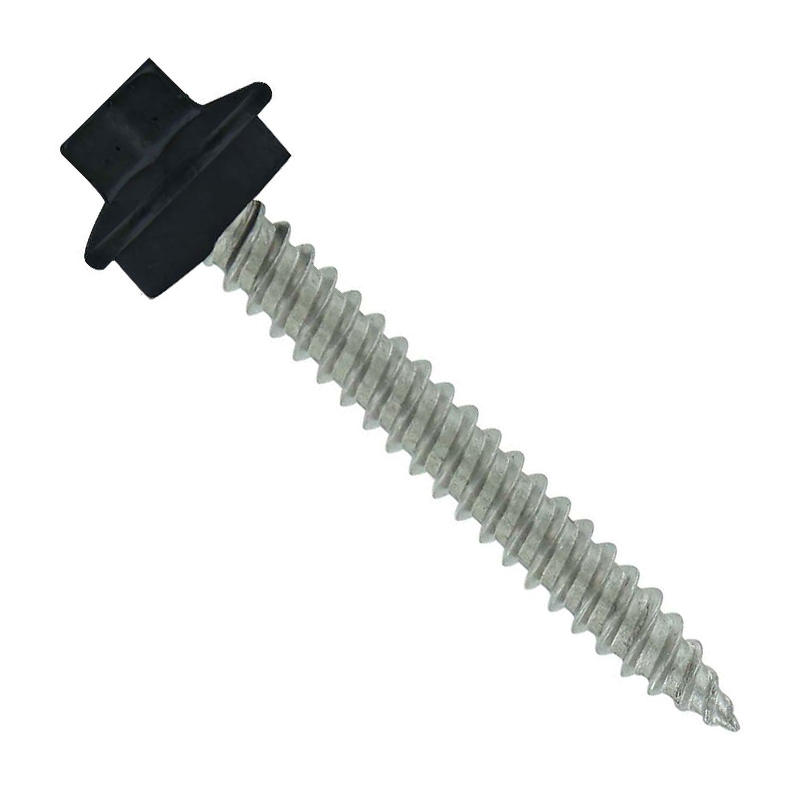 #10 x 112 inch SS Woodbinder Metal Roofing Screw Black Pkg 250