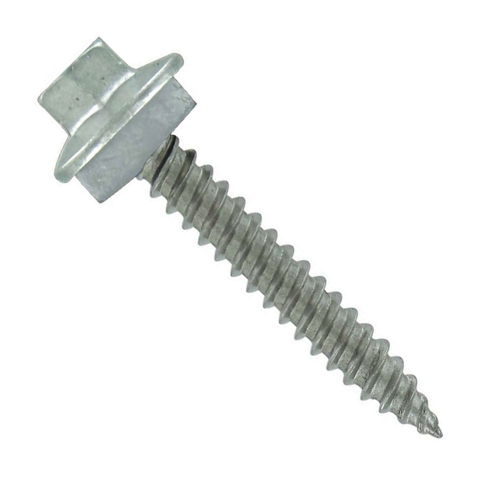 #10 x 1 inch SS Woodbinder Metal Roofing Screw Light Gray Pkg 250 image 1 of 2