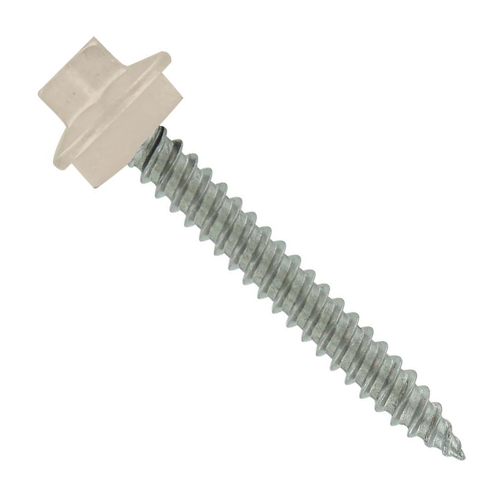 #10 x 112 inch SS Woodbinder Metal Roofing Screw Light Stone Pkg 250