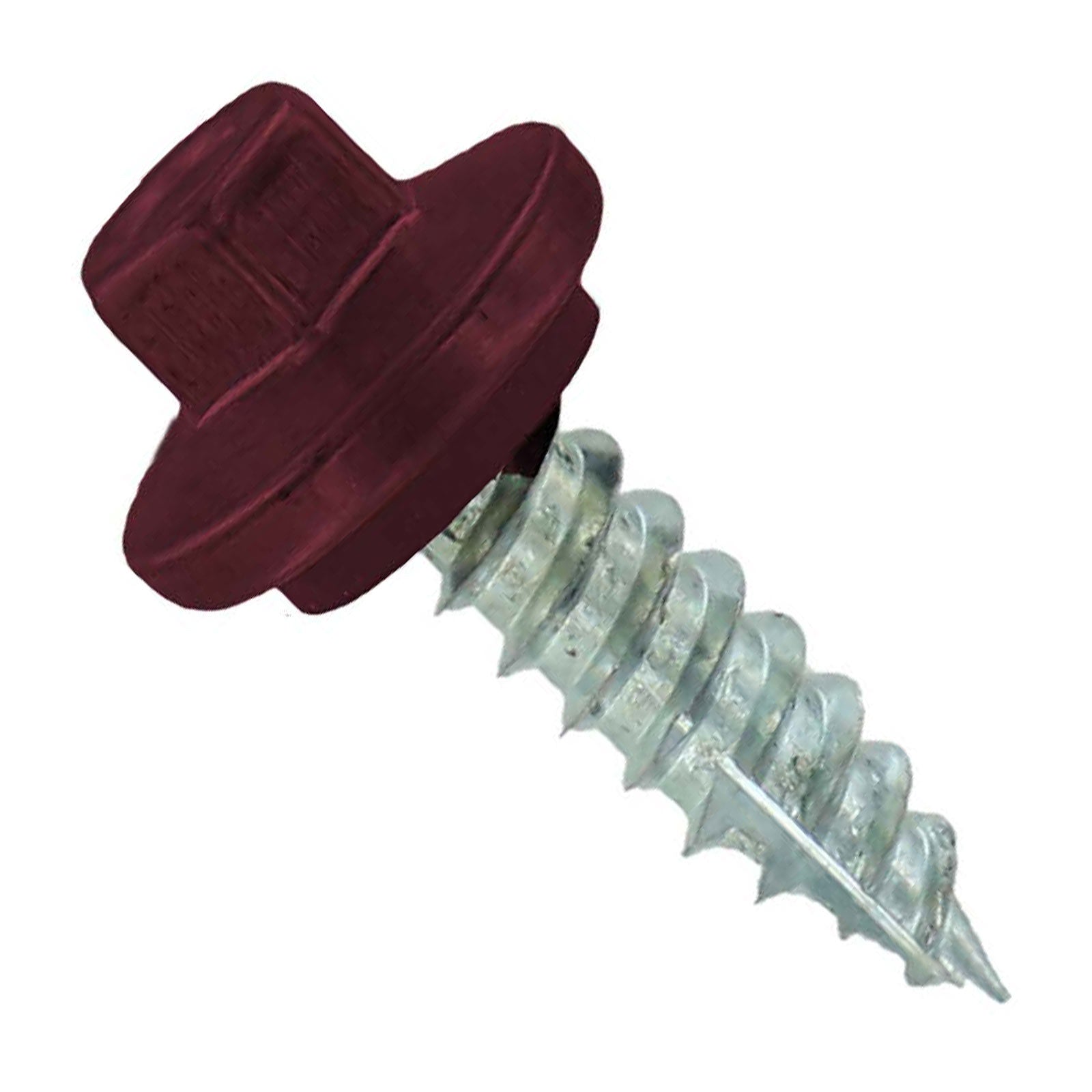 #12 x 34 inch STXL Woodbinder Metal Roofing Stitch Screw Burgundy Pkg 250 image 1 of 2