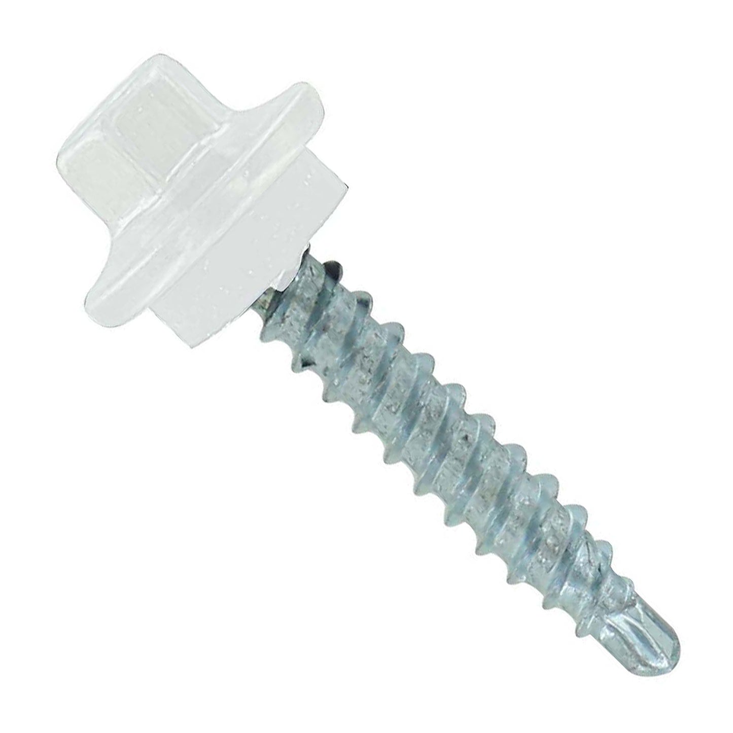 #9 x 1 inch STXL Woodbinder Metal Roofing Screw Bright White Pkg 250