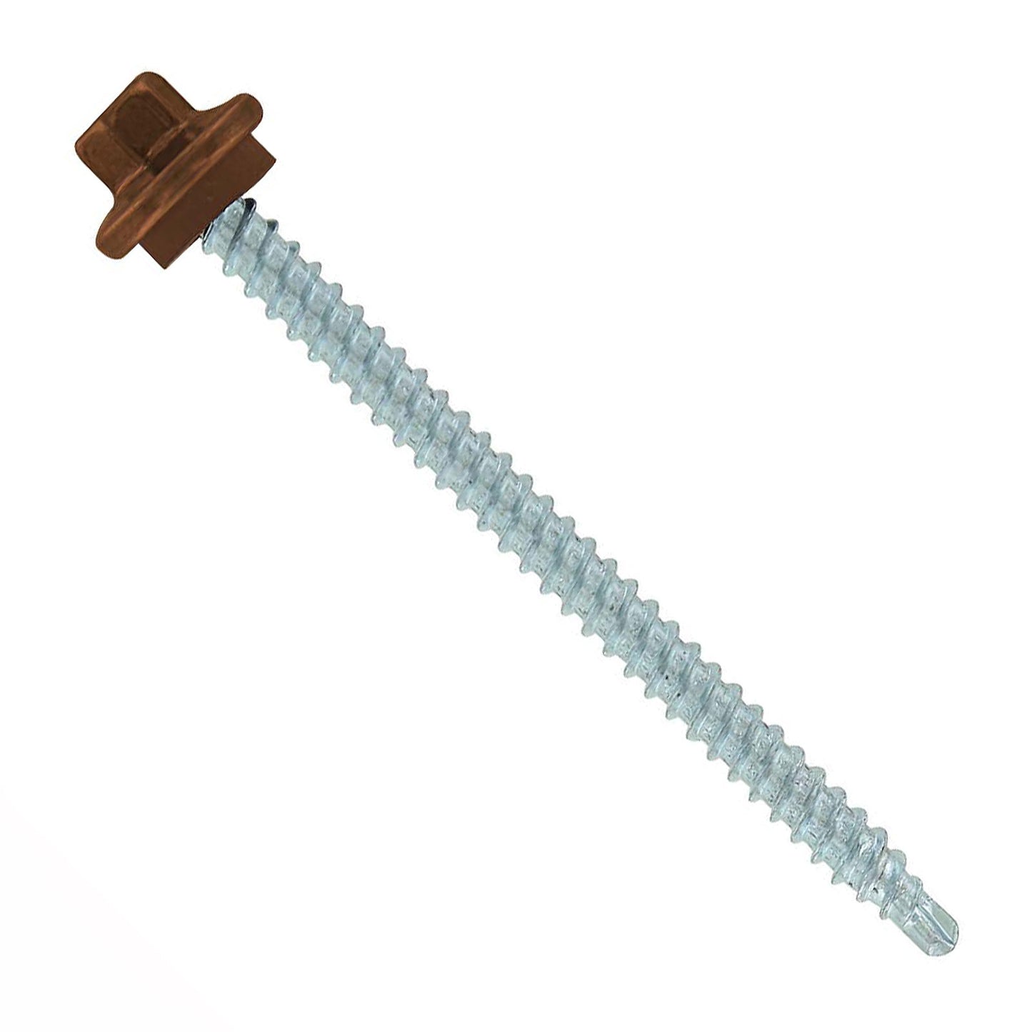 #9 x 212 inch STXL Woodbinder Metal Roofing Screw Brown Pkg 250