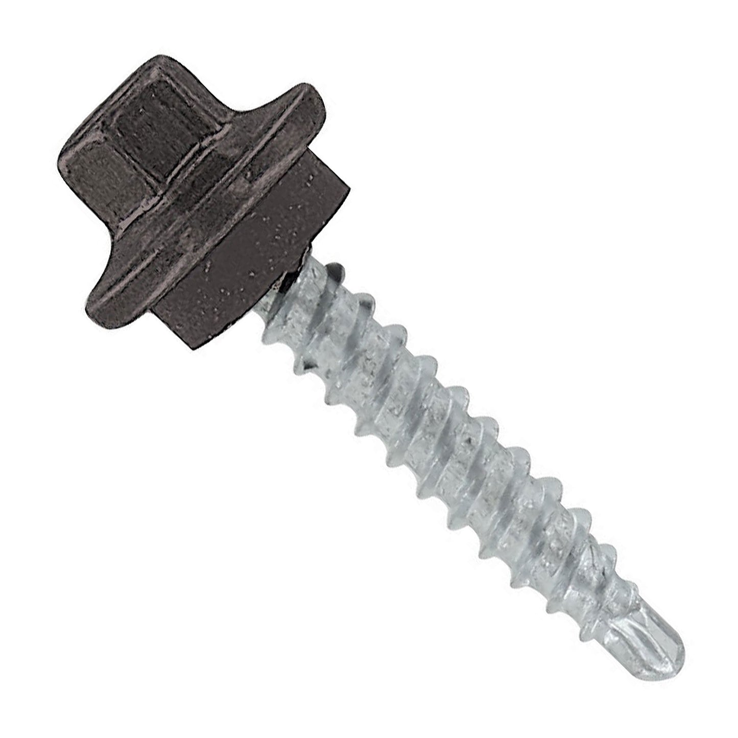 #9 x 1 inch STXL Woodbinder Metal Roofing Screw Charcoal Gray Pkg 250