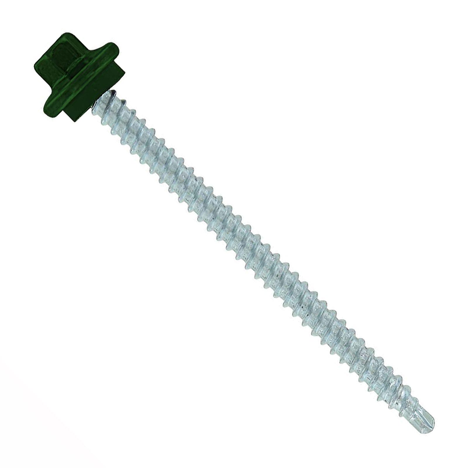 #9 x 212 inch STXL Woodbinder Metal Roofing Screw Forest Green Pkg 250