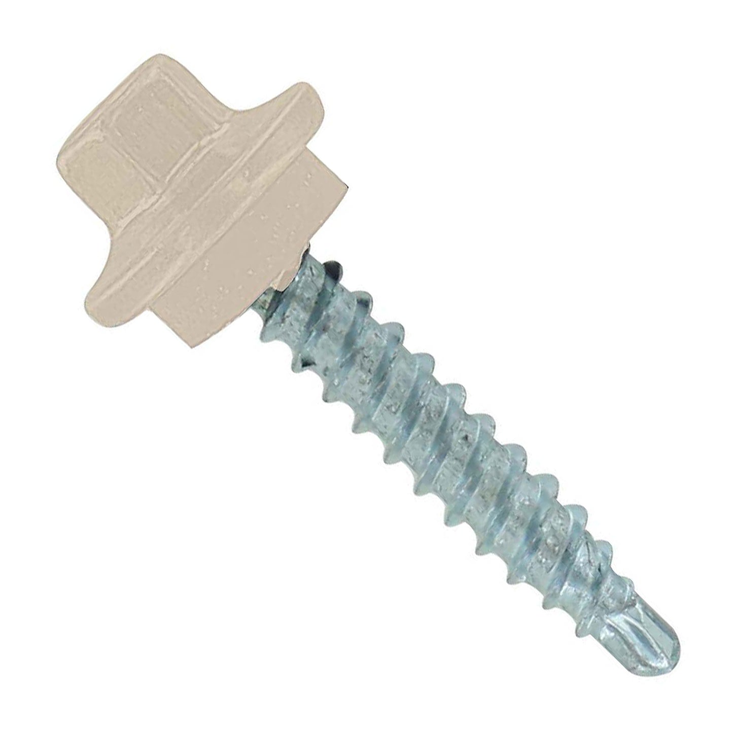 #9 x 1 inch STXL Woodbinder Metal Roofing Screw Light Stone Pkg 250