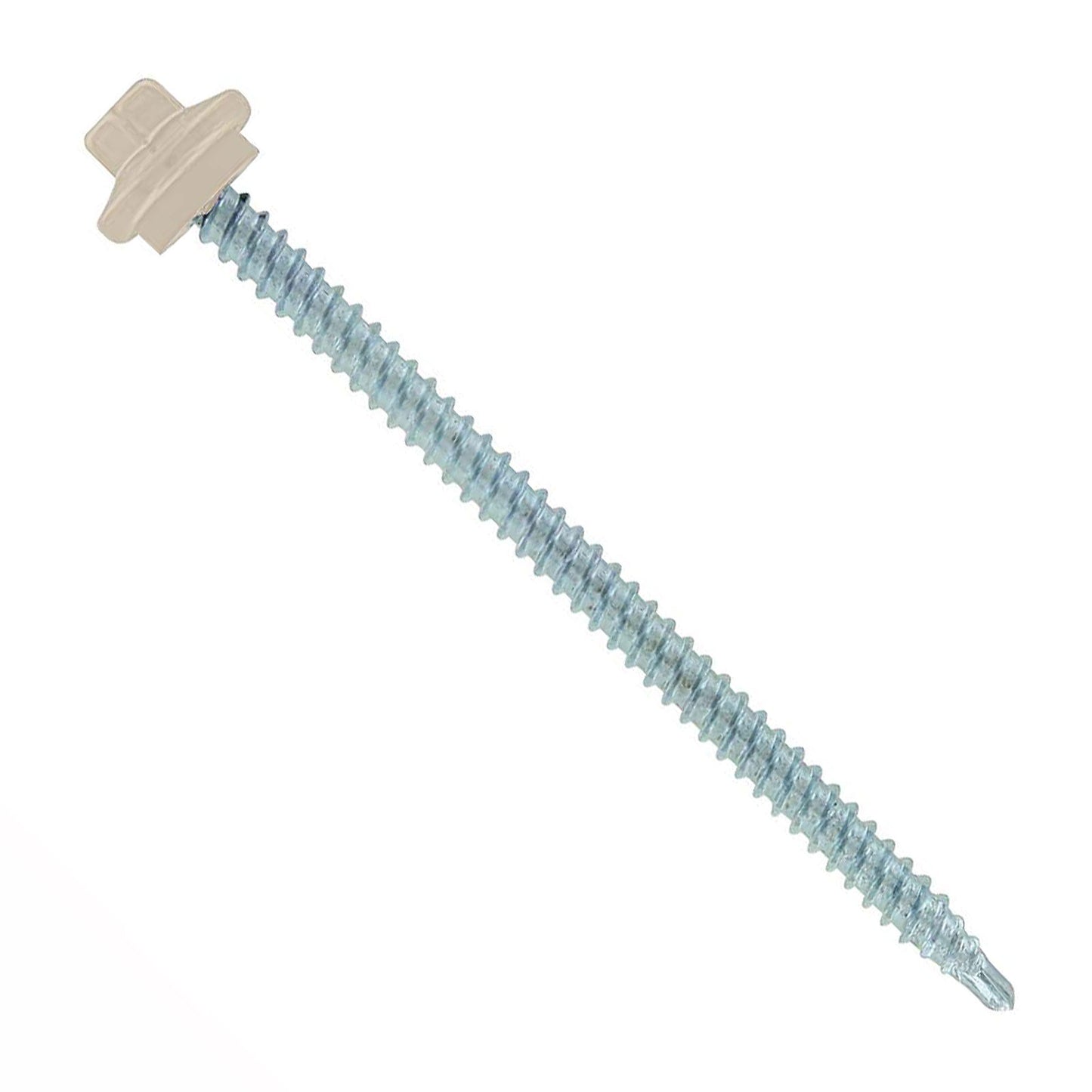 #9 x 3 inch STXL Woodbinder Metal Roofing Screw Light Stone Pkg 250