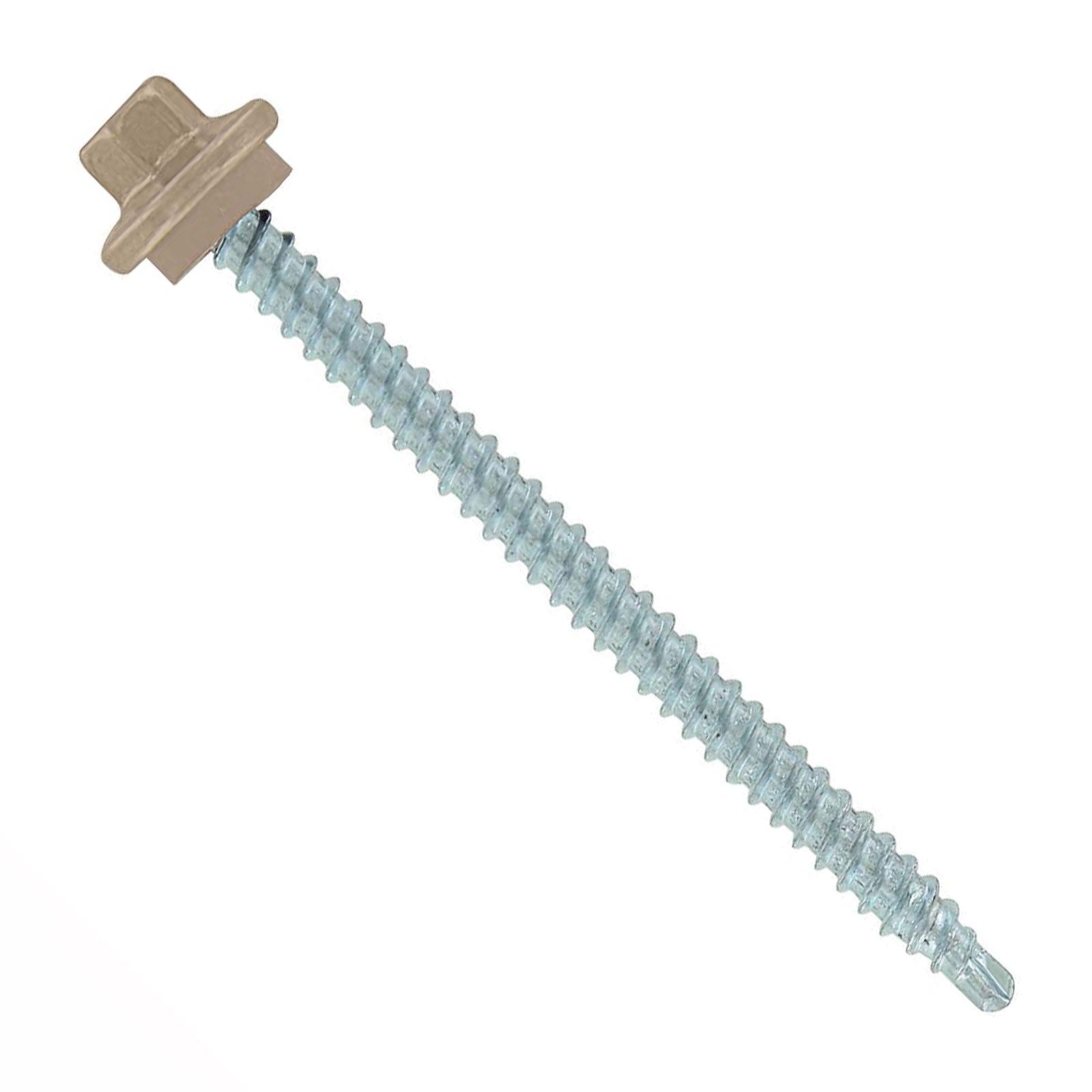 #9 x 212 inch STXL Woodbinder Metal Roofing Screw Tan Pkg 250