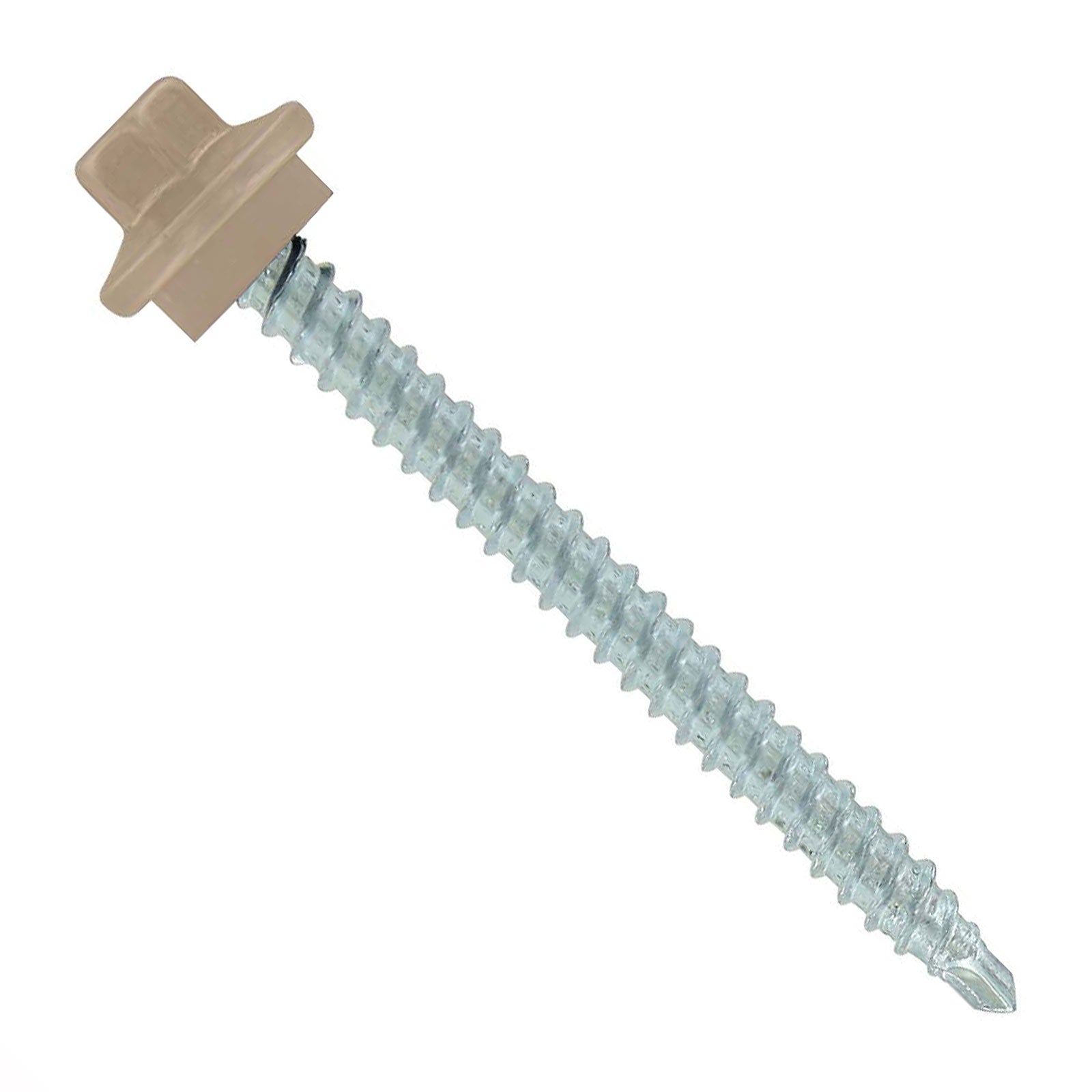 #9 x 2 inch STXL Woodbinder Metal Roofing Screw Tan Pkg 250